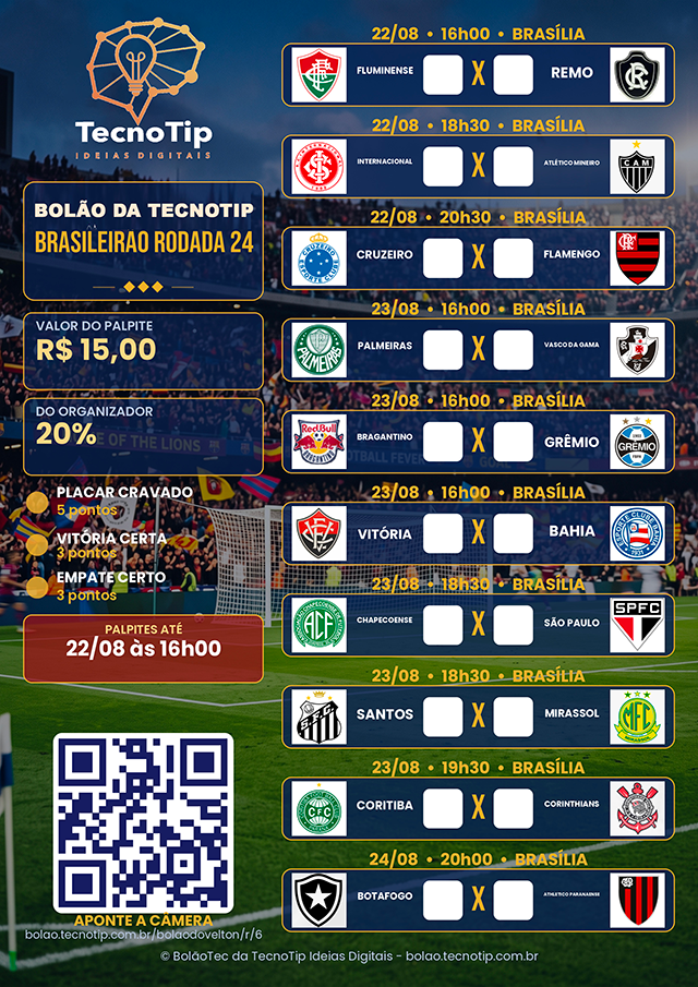 Exemplo de flyer gerado com QR Code